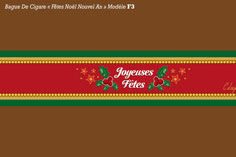 Etiquettes de cigares pour les Fêtes - Bague de cigare personnalisée pour Les Fêtes de Noël - Joyeux Noël - Bagues de cigares personnalisées spéciale Noël - Sticker bague de cigare personnalisée Père Noël