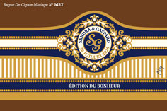 Bague de cigare Mariage - étiquette de cigare personnalisée pour un Mariage - Bagues de cigares spéciales Mariage - Idée cadeau Mariage - Cigares personnalisés Mariage - Cadeau invités Mariage - Etiquette de cigare personnalisée