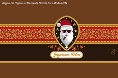 Etiquettes de cigares pour les Fêtes - Bague de cigare personnalisée pour Les Fêtes de Noël - Joyeux Noël - Bagues de cigares personnalisées spéciale Noël - Sticker bague de cigare personnalisée Père Noël