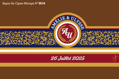 Bague de cigare Mariage - étiquette de cigare personnalisée pour un Mariage - Bagues de cigares spéciales Mariage - Idée cadeau Mariage - Cigares personnalisés Mariage - Cadeau invités Mariage - Etiquette de cigare personnalisée