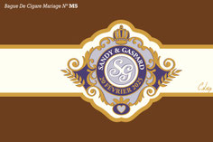 Bague de cigare Mariage - étiquette de cigare personnalisée pour un Mariage - Bagues de cigares spéciales Mariage - Idée cadeau Mariage - Cigares personnalisés Mariage - Cadeau invités Mariage - Etiquette de cigare personnalisée
