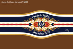 Bague de cigare Mariage - étiquette de cigare personnalisée pour un Mariage - Bagues de cigares spéciales Mariage - Idée cadeau Mariage - Cigares personnalisés Mariage - Cadeau invités Mariage - Etiquette de cigare personnalisée