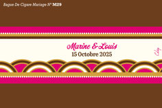 Bague de cigare Mariage - étiquette de cigare personnalisée pour un Mariage - Bagues de cigares spéciales Mariage - Idée cadeau Mariage - Cigares personnalisés Mariage - Cadeau invités Mariage - Etiquette de cigare personnalisée