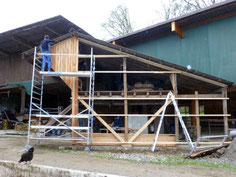 Neue Fassade am Schopf.