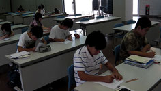 開始早々の英語のテスト