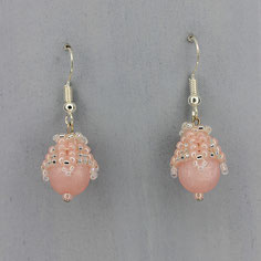 Ohrringe rosé-lachs-peach Polaris Glasperlen