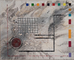 daluz composition géométrique abstraite aux formes colorées inspiration Kandinsky et Miró