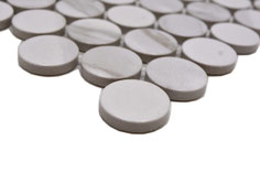 mosaico rotondo in ceramica effetto marmo Carrara