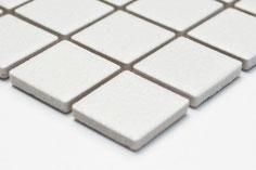 mosaico ceramica antiscivolo per piscina, bagno colore bianco