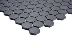 Mosaico Esagoni NERO ANTISCIVOLO opaco