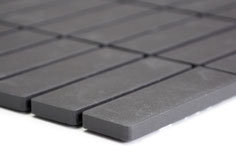 mosaico opaco in ceramica non smaltata colore nero.3,40 Euro al foglio
