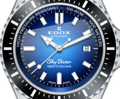 EDOX SKYDIVER NEPTUNIAN SWISS MADE WATCH