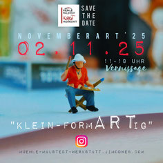 Plakat zur aktuellen Ausstellung in der Mühle Malstedt Kunstwerkstatt