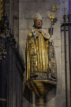 Bild: Statue San Narciso in der Basilica de Sant Feliu in Girona 