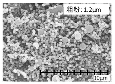 樹脂　処理後粗粉SEM画像