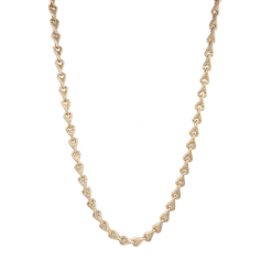 Catena donna in oro giallo diamantata gr. 14.60