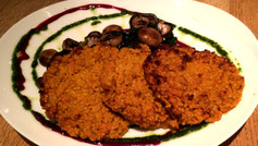 Restaurant Eckerts Bamberg - Rote-Linsen-Frikadellen mit gebratenen Champignons - fairani
