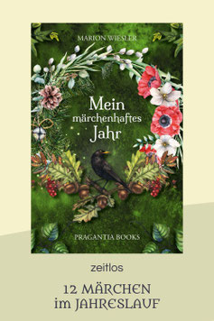 Ein Buchcover mit Blumen und einer Amsel