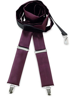 Bretels Polyester Aubergine Stof