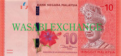 Malaysian Ringgit 10bill exchange