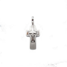croce uomo in oro bianco