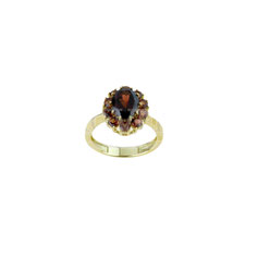 anello in oro giallo con pietra centrale da donna