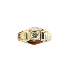 Anello uomo solitario in oro bianco 18kt 