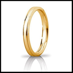 Fedi Nuziali Unoaerre Orion Slim in oro giallo