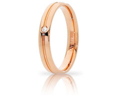 fede con diamante oro rosa