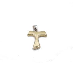 croce in oro bianco e giallo