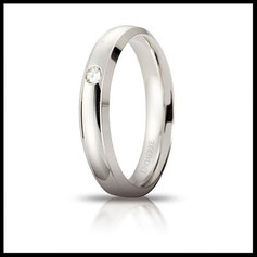 Fede Unoaerre Orion Oro Bianco con Diamante