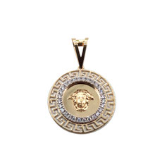 Ciondolo Medusa modello Versace in oro con pietre 18kt