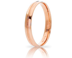 fede nuziale in oro rosa