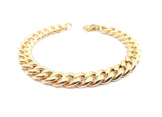 Bracciale catena groumette maglie diamantate in oro 18 kt 