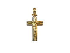 croce in oro bianco e giallo