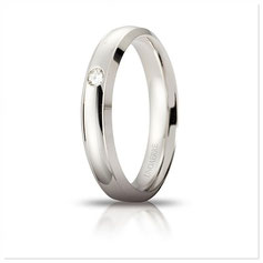Fede Unoaerre Orion Oro Bianco con Diamante