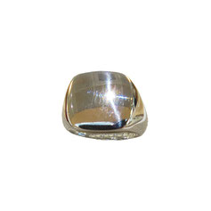 Anello chevalier da mignolo in oro bianco 18kt gr. 3.60 