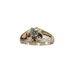 Anello uomo solitario in oro bianco 18kt  gr. 6.30