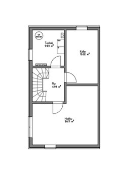 Grundriss-Kellergeschoss div Immobilien Ulm und Umgebujng
