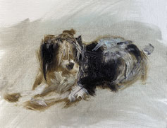 Bas, oil on paper 25x30cm, sketch from life