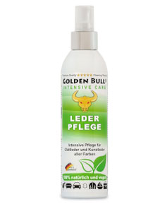 Die biologisch abbaubare Intensivpflege von Golden Bull ist optimal auf die intensive Lederpflege von Autositzen oder Sofas abgestimmt.