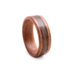 Holz Hochzeitsringe aus Kirsche und Nuss für Männerring