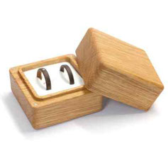 Ring box holz aus Eichenholz für Trauringe