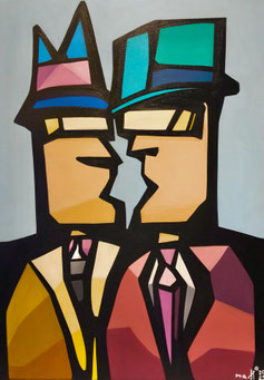 Bei Feinen Leuten III 50 x 70 Acryl