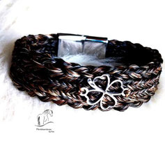 Pferdehaar Armband breite Flechtung