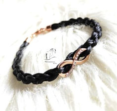 Pferdehaararmbänder Rose