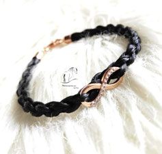 Pferdehaar Armband Rose