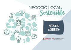Negocio Local Sostenible. Somos negocio adherido. Cámara de Comercio de Valencia.