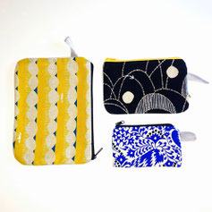 Pochettes à zip argentées colorees