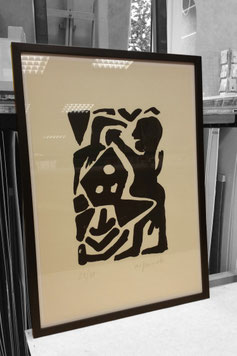 Druckgrafik mit Normalglas
